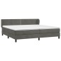 vidaXL Boxspringbett mit Matratze Dunkelgrau 200x200 cm Samt vidaXL Boxspringbett mit Matratze Dunkelgrau 200x200 cm Samt
