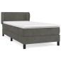 vidaXL Boxspringbett mit Matratze Dunkelgrau 90x200 cm Samt vidaXL Boxspringbett mit Matratze Dunkelgrau 90x200 cm Samt