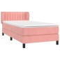 vidaXL Boxspringbett mit Matratze Rosa 100x200 cm Samt vidaXL Boxspringbett mit Matratze Rosa 100x200 cm Samt