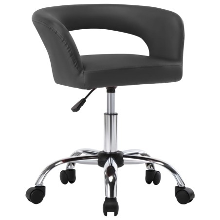 vidaXL Esszimmerstühle 2 Stk. Grau Kunstleder