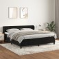 vidaXL Boxspringbett mit Matratze Schwarz 160x200 cm Samt vidaXL Boxspringbett mit Matratze Schwarz 160x200 cm Samt