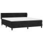 vidaXL Boxspringbett mit Matratze Schwarz 160x200 cm Samt vidaXL Boxspringbett mit Matratze Schwarz 160x200 cm Samt