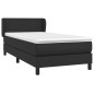 vidaXL Boxspringbett mit Matratze Schwarz 90x200 cm Kunstleder vidaXL Boxspringbett mit Matratze Schwarz 90x200 cm Kunstleder