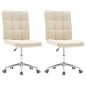 Esszimmerstühle 2 Stk. Creme Stoff Esszimmerstühle 2 Stk. Creme Stoff