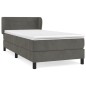 vidaXL Boxspringbett mit Matratze Dunkelgrau 80x200 cm Samt vidaXL Boxspringbett mit Matratze Dunkelgrau 80x200 cm Samt