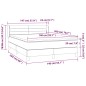 vidaXL Boxspringbett mit Matratze Schwarz 140x200 cm Samt vidaXL Boxspringbett mit Matratze Schwarz 140x200 cm Samt