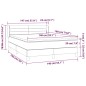 vidaXL Boxspringbett mit Matratze Schwarz 140x190 cm Samt vidaXL Boxspringbett mit Matratze Schwarz 140x190 cm Samt