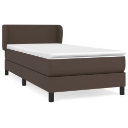 vidaXL Boxspringbett mit Matratze Braun 80x200 cm Kunstleder