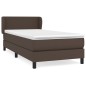 vidaXL Boxspringbett mit Matratze Braun 80x200 cm Kunstleder vidaXL Boxspringbett mit Matratze Braun 80x200 cm Kunstleder