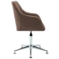 vidaXL Esszimmerstuhl Drehbar Braun Stoff vidaXL Esszimmerstuhl Drehbar Braun Stoff