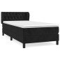 vidaXL Boxspringbett mit Matratze Schwarz 90x200 cm Samt vidaXL Boxspringbett mit Matratze Schwarz 90x200 cm Samt