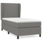 vidaXL Boxspringbett mit Matratze Dunkelgrau 90x200 cm Stoff vidaXL Boxspringbett mit Matratze Dunkelgrau 90x200 cm Stoff