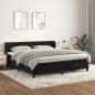 vidaXL Boxspringbett mit Matratze Schwarz 180x200 cm Samt vidaXL Boxspringbett mit Matratze Schwarz 180x200 cm Samt
