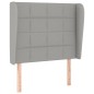 vidaXL Boxspringbett mit Matratze Hellgrau 90x200 cm Stoff vidaXL Boxspringbett mit Matratze Hellgrau 90x200 cm Stoff