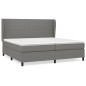 vidaXL Boxspringbett mit Matratze Dunkelgrau 200x200 cm Stoff vidaXL Boxspringbett mit Matratze Dunkelgrau 200x200 cm Stoff