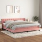 vidaXL Boxspringbett mit Matratze Rosa 200x200 cm Samt vidaXL Boxspringbett mit Matratze Rosa 200x200 cm Samt