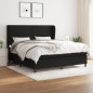 vidaXL Boxspringbett mit Matratze Schwarz 180x200 cm Stoff vidaXL Boxspringbett mit Matratze Schwarz 180x200 cm Stoff