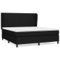 vidaXL Boxspringbett mit Matratze Schwarz 180x200 cm Stoff vidaXL Boxspringbett mit Matratze Schwarz 180x200 cm Stoff