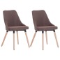 Esszimmerstühle 2 Stk. Braun Stoff Esszimmerstühle 2 Stk. Braun Stoff