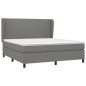 vidaXL Boxspringbett mit Matratze Dunkelgrau 160x200 cm Stoff vidaXL Boxspringbett mit Matratze Dunkelgrau 160x200 cm Stoff