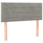 vidaXL Boxspringbett mit Matratze Hellgrau 100x200 cm Samt vidaXL Boxspringbett mit Matratze Hellgrau 100x200 cm Samt