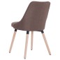 Esszimmerstühle 2 Stk. Braun Stoff Esszimmerstühle 2 Stk. Braun Stoff