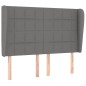 vidaXL Boxspringbett mit Matratze Dunkelgrau 140x190 cm Stoff vidaXL Boxspringbett mit Matratze Dunkelgrau 140x190 cm Stoff