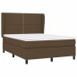 vidaXL Boxspringbett mit Matratze Dunkelbraun 140x190 cm Stoff vidaXL Boxspringbett mit Matratze Dunkelbraun 140x190 cm Stoff