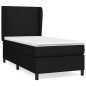 vidaXL Boxspringbett mit Matratze Schwarz 90x200 cm Stoff vidaXL Boxspringbett mit Matratze Schwarz 90x200 cm Stoff