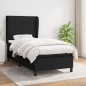 vidaXL Boxspringbett mit Matratze Schwarz 90x200 cm Stoff vidaXL Boxspringbett mit Matratze Schwarz 90x200 cm Stoff