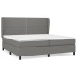 vidaXL Boxspringbett mit Matratze Dunkelgrau 200x200 cm Stoff vidaXL Boxspringbett mit Matratze Dunkelgrau 200x200 cm Stoff