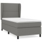 vidaXL Boxspringbett mit Matratze Dunkelgrau 100x200 cm Stoff vidaXL Boxspringbett mit Matratze Dunkelgrau 100x200 cm Stoff