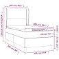vidaXL Boxspringbett mit Matratze Hellgrau 100x200 cm Stoff vidaXL Boxspringbett mit Matratze Hellgrau 100x200 cm Stoff