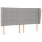 vidaXL Boxspringbett mit Matratze Hellgrau 200x200 cm Stoff vidaXL Boxspringbett mit Matratze Hellgrau 200x200 cm Stoff
