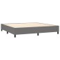 vidaXL Boxspringbett mit Matratze Dunkelgrau 200x200 cm Stoff vidaXL Boxspringbett mit Matratze Dunkelgrau 200x200 cm Stoff