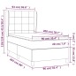 vidaXL Boxspringbett mit Matratze Dunkelgrau 90x200 cm Stoff vidaXL Boxspringbett mit Matratze Dunkelgrau 90x200 cm Stoff