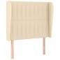 vidaXL Boxspringbett mit Matratze Creme 90x190 cm Stoff vidaXL Boxspringbett mit Matratze Creme 90x190 cm Stoff
