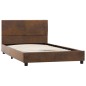 Bettgestell Braun Wildleder-Optik 90x200 cm Bettgestell Braun Wildleder-Optik 90x200 cm