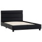 Bettgestell mit LED Schwarz Kunstleder 90x200 cm Bettgestell mit LED Schwarz Kunstleder 90x200 cm
