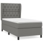 vidaXL Boxspringbett mit Matratze Dunkelgrau 80x200 cm Stoff vidaXL Boxspringbett mit Matratze Dunkelgrau 80x200 cm Stoff