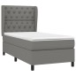 vidaXL Boxspringbett mit Matratze Dunkelgrau 80x200 cm Stoff vidaXL Boxspringbett mit Matratze Dunkelgrau 80x200 cm Stoff
