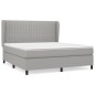 vidaXL Boxspringbett mit Matratze Hellgrau 180x200 cm Stoff vidaXL Boxspringbett mit Matratze Hellgrau 180x200 cm Stoff