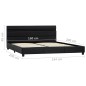 LED-Bettgestell Schwarz Kunstleder 160x200 cm LED-Bettgestell Schwarz Kunstleder 160x200 cm