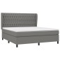 vidaXL Boxspringbett mit Matratze Dunkelgrau 180x200 cm Stoff vidaXL Boxspringbett mit Matratze Dunkelgrau 180x200 cm Stoff
