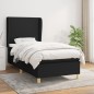 vidaXL Boxspringbett mit Matratze Schwarz 90x200 cm Stoff vidaXL Boxspringbett mit Matratze Schwarz 90x200 cm Stoff