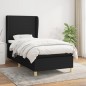 vidaXL Boxspringbett mit Matratze Schwarz 100x200 cm Stoff vidaXL Boxspringbett mit Matratze Schwarz 100x200 cm Stoff