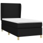 vidaXL Boxspringbett mit Matratze Schwarz 100x200 cm Stoff vidaXL Boxspringbett mit Matratze Schwarz 100x200 cm Stoff