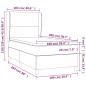 vidaXL Boxspringbett mit Matratze Schwarz 100x200 cm Stoff vidaXL Boxspringbett mit Matratze Schwarz 100x200 cm Stoff