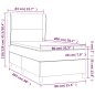 vidaXL Boxspringbett mit Matratze Hellgrau 80x200 cm Stoff vidaXL Boxspringbett mit Matratze Hellgrau 80x200 cm Stoff