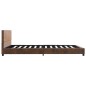Bettgestell Braun Wildleder-Optik 120x200 cm Bettgestell Braun Wildleder-Optik 120x200 cm